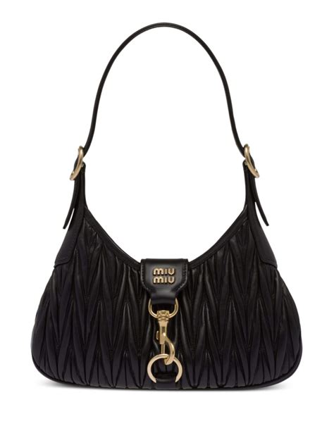 miu miu large matelassé leather tote|Black Matelassé Nappa Leather Tote .